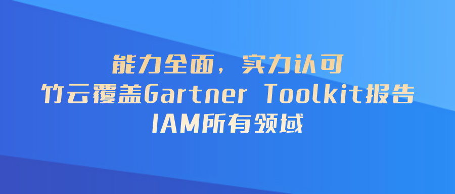 竹云覆盖Gartner Toolkit报告IAM所有领域